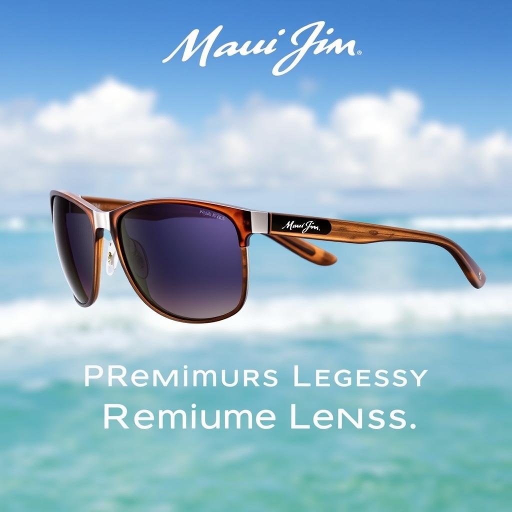 Maui Jim polarized sunglasses with ocean background