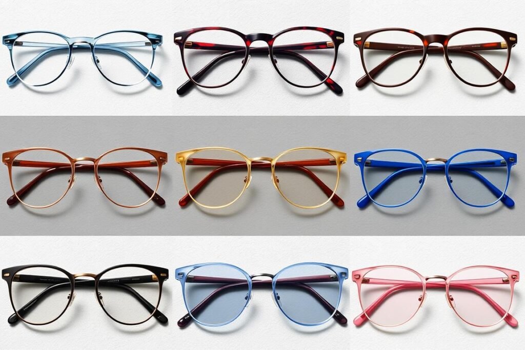 Various frame styles compatible with plastic sunglasses lenses Various frame styles compatible with plastic sunglasses lenses