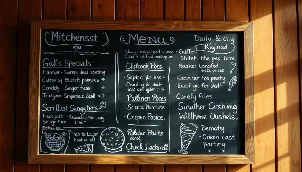 chalkboard menu ideas
