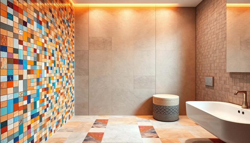 colorful bathroom texture ideas