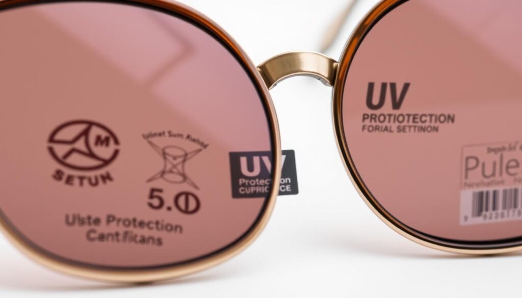 sunglasses UV certification labels